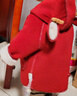 班喜迪女童秋冬裝外套新款兒童冬裝新年衣服冬季過(guò)年拜年服寶寶周歲禮服 紅色 90 cm 曬單實(shí)拍圖