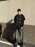楠笙記街頭漸變牛仔褲男士春秋冬季美式寬松直筒闊腿長(zhǎng)褲學(xué)生男生褲子 復(fù)古藍(lán) XL 曬單實(shí)拍圖