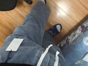 頂峰保羅（Dingfengbaoluo）美式牛仔褲男生冬季加絨直筒褲子寬松休閑闊腿長(cháng)褲DFK24復古藍M 曬單實(shí)拍圖