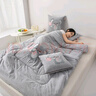 南極人（Nanjiren）抱枕被子折疊二合一兩用牛奶絨毯子辦公室午睡枕頭沙發(fā)汽車(chē)載靠枕 呆呆拉-銀灰【A類(lèi)加重嬰兒絨】 50x50cm（大號展開(kāi)145*190cm） 曬單實(shí)拍圖