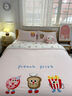 卡通四件套哈嘍床單被套水洗棉毛巾繡兒童床上用品宿舍女生夏季 多巴胺甜甜圈 1.8m 床單款 四件套：被套200x230 曬單實(shí)拍圖