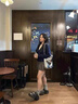 夏雨瑤藍色假兩件針織衫上衣女2025新款早秋季設計感慵懶學(xué)院風(fēng)長(cháng)袖毛衣 藏青色 M 建議95斤-110斤 曬單實(shí)拍圖