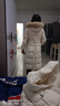 BMOI羽絨服女長(cháng)款2024新款白鴨絨冬季加厚收腰韓版顯瘦過(guò)膝女裝外套潮 米白色【加厚】帶超大真狐貍毛領(lǐng) L 130-145斤 曬單實(shí)拍圖