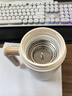 小北家泡茶杯陶瓷內(nèi)膽茶水分離茶濾燜茶杯簡約辦公室家用不銹鋼保溫杯 白色 曬單實拍圖