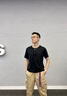 米詩(shī)德（MISHIDE）硬漢風(fēng)格t恤男修身顯肌肉健身亨利衫夏季短袖型男商務(wù)通勤上衣 黑色 2XL 建議150-190斤 曬單實(shí)拍圖