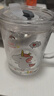 btif家用水杯兒童牛奶杯吸管玻璃杯帶刻度杯子沖奶粉寶寶喝奶杯  曬單實(shí)拍圖