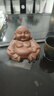 茶寵擺件可養(yǎng)吸財(cái)宜興紫砂茶寵擺件元寶招財(cái)福氣笑佛可養(yǎng)茶玩功夫 棕色笑佛茶寵 曬單實(shí)拍圖