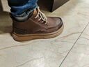皓頓（HAUT TON）【陳浚銘同款】馬丁靴男士秋冬頭層牛皮加絨保暖工裝靴大黃靴581 曬單實(shí)拍圖