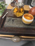 典躍黑檀木茶盤整塊實木家用高檔烏金石茶臺辦公室大號原木排水式托盤 黑檀木蟬石70_35（不含茶具） 曬單實拍圖