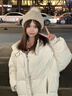 辛芷蕾迪麗熱巴同款針織帽子秋冬女毛線帽仿狐貍毛球球帽加厚保暖 【辛芷蕾同款】米色 曬單實拍圖