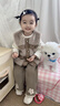鸞雀翔女寶寶一周歲衣服毛毛馬甲女童冬裝套裝2棉服兒童保暖棉衣三件套3 加絨 深卡其布色洋氣三件套 100 碼身高90-100年齡2-3歲 曬單實(shí)拍圖