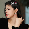 黛米 淺歌 紅寶石耳釘花朵款彩寶女長耳環(huán)S925銀耳飾七夕情人節(jié)禮物 曬單實(shí)拍圖