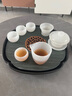 簡先生水墨琉璃功夫茶具套裝輕奢高端精致大氣羊脂玉石紋茶杯一整套 水墨琉璃套 10件 曬單實拍圖