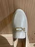 Clarks其樂Routee25 Charm女鞋新款金屬扣羊皮優(yōu)雅通勤樂福單鞋 白色 261825604 38 曬單實(shí)拍圖