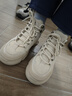 駱駝（CAMEL）工裝靴女戶(hù)外高幫鞋增高厚底休閑馬丁靴 L24A283649 杏色 39  曬單實(shí)拍圖