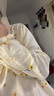 晴碧琳 棉紗布風(fēng)車菊和服月子服春秋哺乳睡衣孕婦產(chǎn)后喂奶待產(chǎn)家居服 香草白風(fēng)車菊月子服 XL碼（建議產(chǎn)后145-160斤左右） 曬單實拍圖