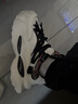 Diggorl輕奢品男鞋老爹鞋男春夏新款印花增高時(shí)尚休閑鞋男士氣墊鞋子男 黑白色 42 （標準皮鞋碼） 曬單實(shí)拍圖