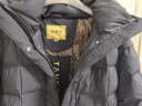 坦博爾鵝絨羽絨服女長(zhǎng)款連帽加厚收腰冬季商務(wù)保暖羽絨服898 黑色 180  曬單實(shí)拍圖