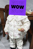 班喜迪女童睡衣冬款2025新款女寶寶加絨夾棉套裝小童保暖冬季兒童家居服 粉碎花 110 cm 曬單實(shí)拍圖