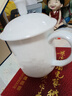 金鑲玉景德鎮(zhèn)影青瓷浮雕茶杯 陶瓷家用泡茶杯功夫茶具帶蓋辦公杯送禮 景德鎮(zhèn)閱覽眾山影青瓷浮雕辦公杯 曬單實拍圖