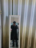 山頭林村harh韓版長款呢子外套冬西裝墊肩毛呢大衣 黑色仿羊絨長款大衣 2XL 曬單實拍圖