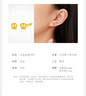 老廟黃金耳釘養(yǎng)耳洞足金女款耳飾百搭金豆豆耳環(huán)送女友老婆情人節(jié)禮物 時尚泡泡耳釘約1.2g+禮盒 曬單實拍圖