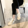 NINE WEST/玖熙平底德訓鞋女平底時(shí)尚休閑鞋 NR510901CK 淺金/杏38 曬單實(shí)拍圖