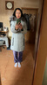 杰奧羽絨服女中長款秋冬修身休閑連帽狐貍毛領(lǐng)90鵝絨保暖女士外套 6267#青灰色 S (160) 曬單實拍圖