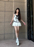 CAMILA KSENIA板鞋女夏季2025新款時(shí)尚內增高休閑運動(dòng)鞋爆裂紋厚底百搭小白鞋子白色37 曬單實(shí)拍圖