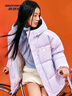 斯凱奇（Skechers）羽絨服冬季新款男女款鴨絨百搭經(jīng)典簡(jiǎn)約防風(fēng)保暖防潑水外套風(fēng)衣 【三防科技】幽谷紫/04PG L 曬單實(shí)拍圖