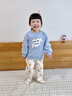 幼歌（YOUGE）【扭扭系列】新嬰幼兒愛心寬松休閑直筒褲斜紋背帶褲 米色（長(zhǎng)褲） 90 cm 曬單實(shí)拍圖