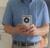 依文【三防面料】男士免燙短袖襯衫夏季涼感透氣商務(wù)行政正裝半袖襯衣 灰藍(lán)色 41 曬單實(shí)拍圖