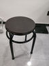 勵耘家用凳子椅子金屬凳時(shí)尚創(chuàng  )意實(shí)木板凳塑料加厚鐵圓凳飯店 黑胡桃板(4把起發(fā))46cm 曬單實(shí)拍圖