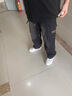 CLOR美式復(fù)古牛仔褲男2025春季新款寬松工裝闊腿休閑褲子男大碼長(zhǎng)褲男 JYF-A508黑色 XL （建議130-145斤） 曬單實(shí)拍圖