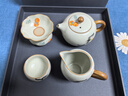 兮元記柿子貓汝窯功夫茶具套裝整套家用泡茶陶瓷茶壺茶杯輕奢高檔禮盒裝 柿子貓汝窯9頭大西施壺禮盒套裝 曬單實(shí)拍圖