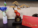 大明銅匠葫蘆銅擺件長青樹辦公室客廳玄關(guān)電視柜裝飾品喬遷之喜搬家禮物 福祿長青長約26.5*10*32cm 曬單實拍圖