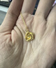 中國(guó)黃金（CHINA GOLD）玫瑰花黃金項(xiàng)鏈女足金吊墜七夕情人節(jié)生日禮物送女友老婆媽媽紀(jì)念 【京速達(dá)】足金玫瑰花吊墜-約0.3g【贈(zèng)銀鏈】 曬單實(shí)拍圖