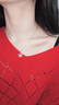 法蔻（farcoko）品牌永恒之心項鏈女高級鎖骨鏈時(shí)尚飾品情人節生日禮物送女友老婆 永恒之心項鏈-鑲八心八箭藍鋯 -【免費刻字】 曬單實(shí)拍圖