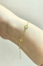 明牌珠寶 黃18K金手鏈璀璨花季四葉草手鏈送禮女CSK0101定價(jià)J 鏈長(cháng)約16+3厘米 約1.83-1.97克 曬單實(shí)拍圖