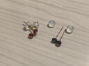 若華（RUOHUA）情合 3-3.5mm刻面紅寶石耳釘女 耳環(huán)小眾設(shè)計師款七夕禮物 曬單實拍圖