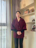 梵花秀中年媽媽春秋毛呢外套中長(cháng)款2026新款中老年女裝春秋大碼呢子上衣 酒紅毛呢 XL 建議穿120-140斤 曬單實(shí)拍圖