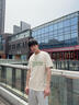 名創(chuàng  )優(yōu)品（MINISO）短袖男美式學(xué)院風(fēng)潮流寬松t恤夏季純棉高級感圓領(lǐng)體恤 淺米 M 曬單實(shí)拍圖