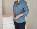 俞兆林中老年人夏裝襯衫女奶奶春秋70歲-80衣服寬松媽媽套裝老太太服裝 綠色上衣+黑色褲子 2XL 建議105-120斤 曬單實拍圖