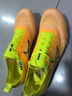 海爾斯1200田徑中短跑鞋男女專(zhuān)業(yè)訓練比賽專(zhuān)用釘子鞋全掌沖刺釘鞋 桔 熒光綠 42 曬單實(shí)拍圖