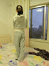 開米熊女童春秋裝2025新款套裝洋氣時髦兒童女孩中大童春季衣服三件套潮 藍色(595) 三件套 140 碼建議身高130cm左右 曬單實拍圖