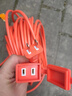 諾娜插座電動(dòng)車(chē)充電延長(cháng)線(xiàn)兩插頭防水插座電源電瓶車(chē)接線(xiàn)板插排拖線(xiàn)板10 20米空調電腦監控電視機加長(cháng) 橙色（防雨設計） 10m 曬單實(shí)拍圖