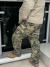 NEIGBORL美式復古水洗迷彩貼布工裝褲破洞寬松長(cháng)褲直筒男士高端休閑褲子 迷彩 L 曬單實(shí)拍圖