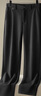 羅蒙（ROMON）桑蠶絲羊毛男士休閑褲秋冬厚款寬松直筒毛呢彈力加厚休閑西褲 黑色 綿羊毛桑蠶絲混紡 3XL 【160-175斤】 曬單實(shí)拍圖