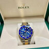 勞力士（ROLEX）潛航者型系列瑞士男表綠水鬼黑水鬼自動(dòng)機械41mm間金水鬼男士腕表 間金藍水鬼m126613lb-0002 曬單實(shí)拍圖