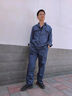 AETEL純棉牛仔夏長(cháng)短袖工作服套裝男防撕裂電焊電工汽修工廠(chǎng)車(chē)間勞保服 曬單實(shí)拍圖